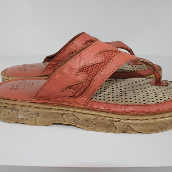 Double H Boots Womens Size 8 Slide Sandals Rose Western Style Leather DH585 - Picture 8 of 16